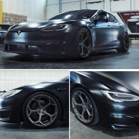 Model S Plaid / 21" SV704 / Matte Bronze / Staggered