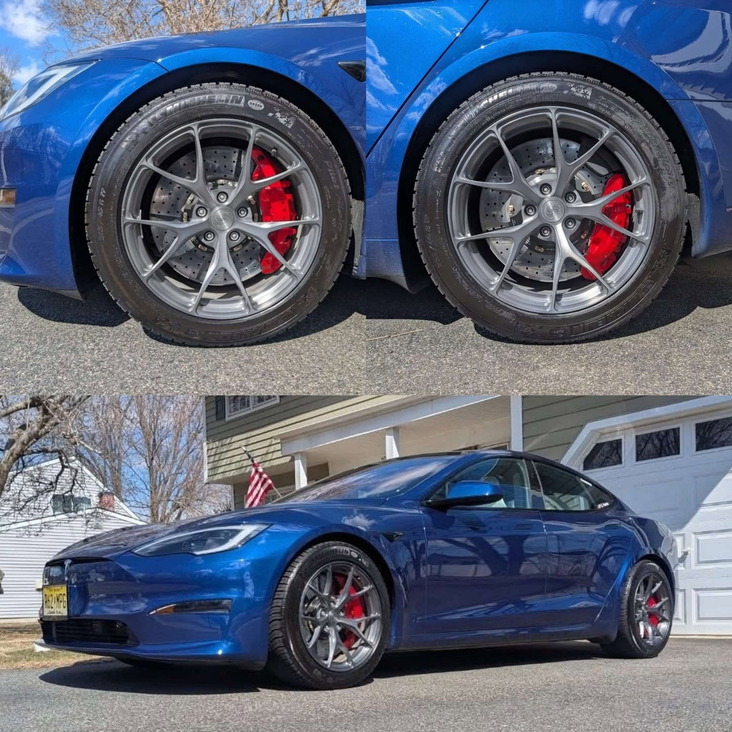 Model S Plaid / 19" SV104 / Satin Carbon / Staggered