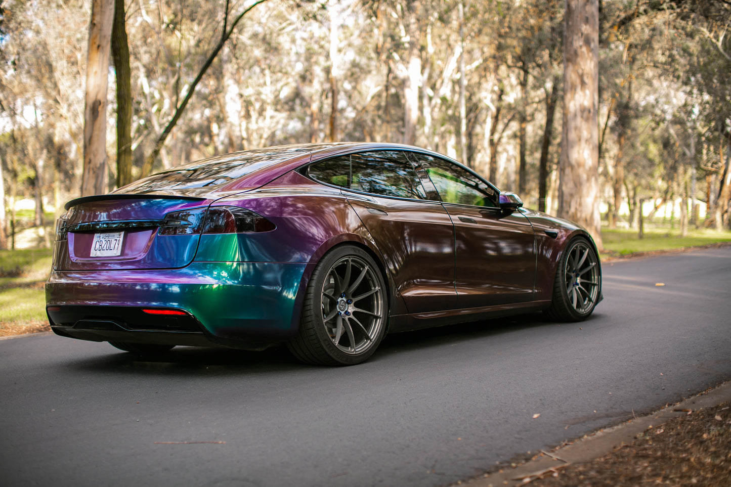 Model S Plaid / 21" SV501 / Gloss gunmetal / Staggered