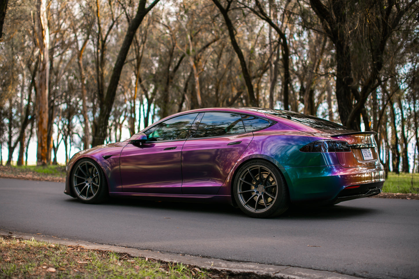 Model S Plaid / 21" SV501 / Gloss gunmetal / Staggered