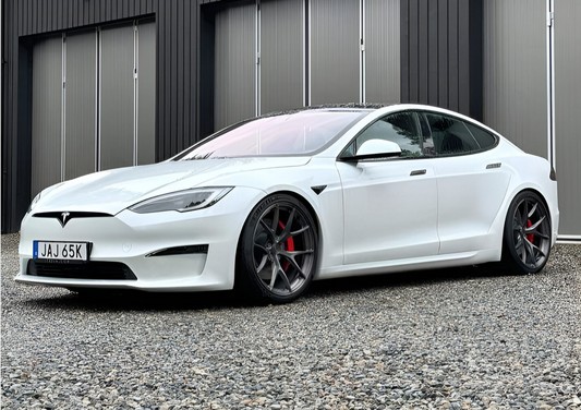 Model S Plaid / 21" SV104 / Brushed Carbon / Staggered